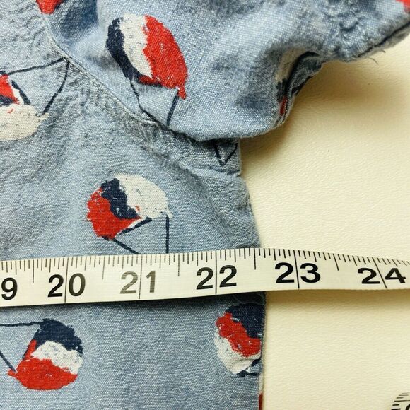 Union Sea/Wa Shirt Mens XL Blue Slim Fit Snow Cone Print Short Sleeve Runs Small - Picture 4 of 5